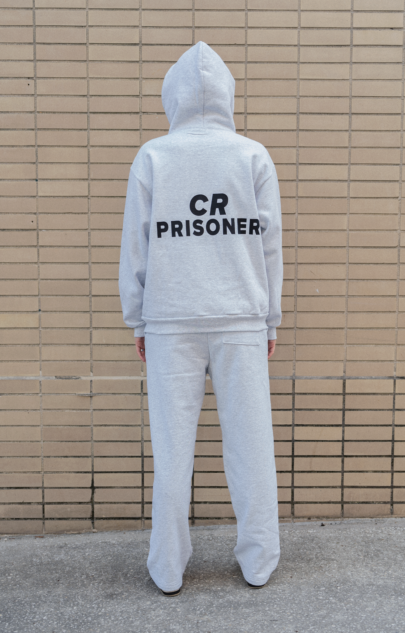 "Prisoner" Gray Zip Up Hoodie