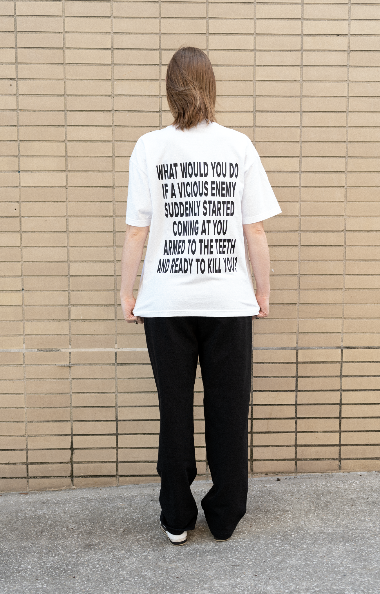 "The Enemy" White Tee