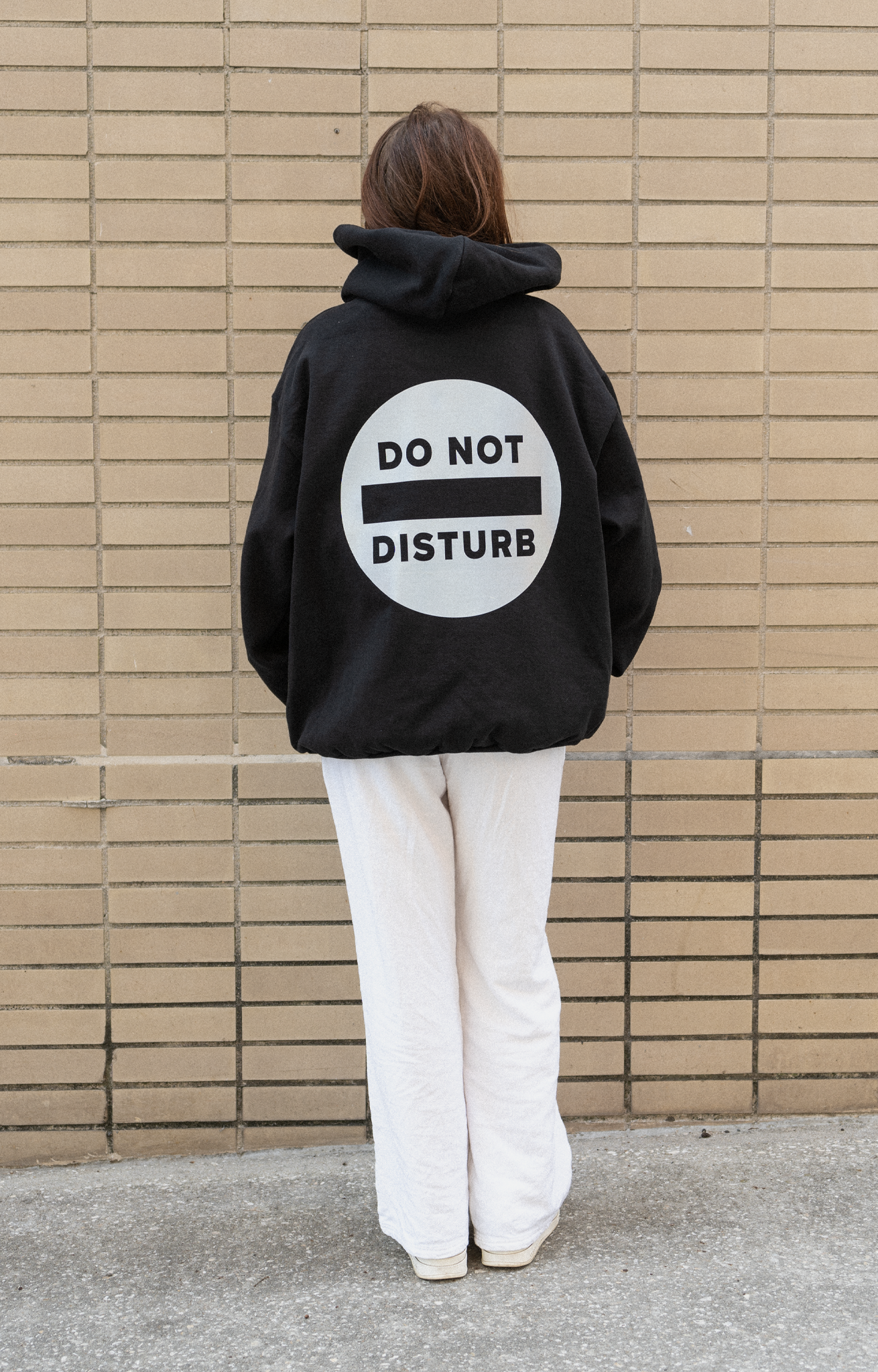 "Do Not Disturb" Reflective Black Hoodie