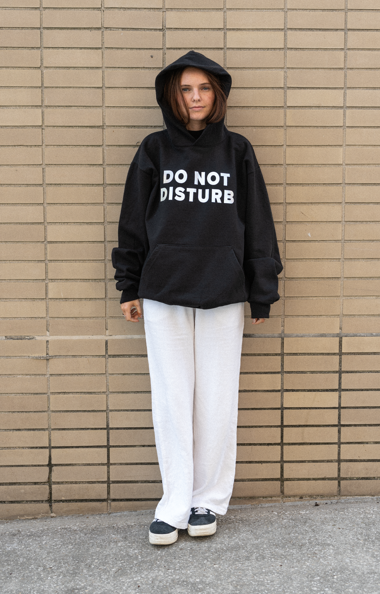 "Do Not Disturb" Reflective Black Hoodie