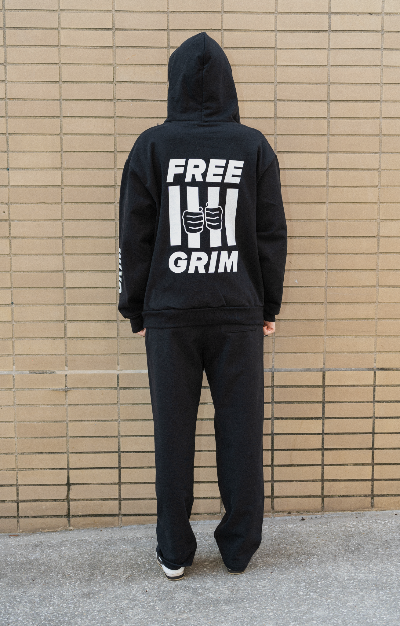 "Free Grim" Black Zip Up Hoodie